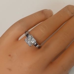 Pretty Sterling CZ & Sapphire Cocktail Ring
